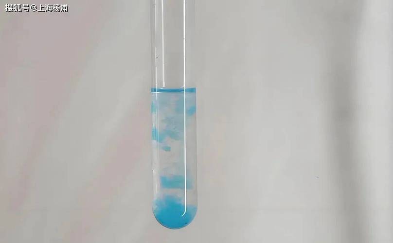 硫酸铜与氢氧化钠溶液刚反应生成的絮状氢氧化铜沉淀实拍