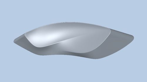 ProE ISDX渐消面造型线框图