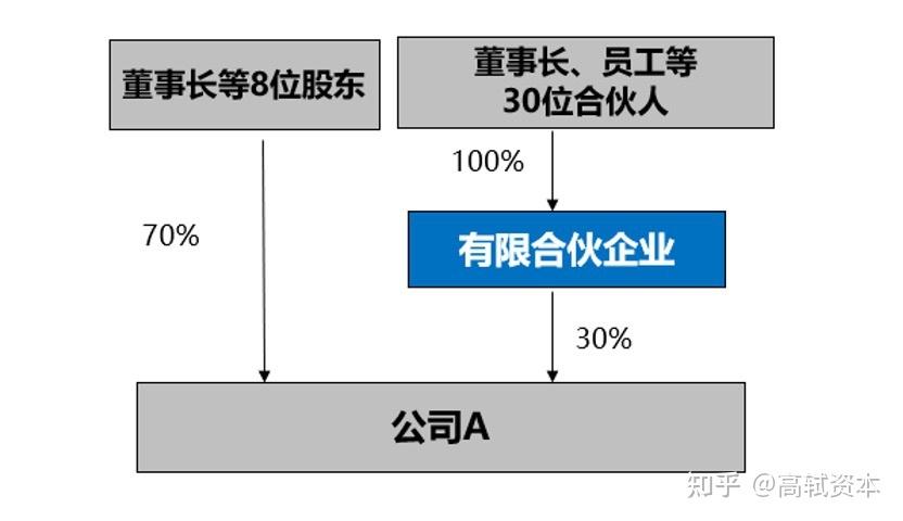 初创公司股权激励持股平台架构示意图