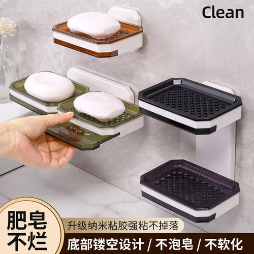 免钉胶正确使用厨房肥皂盒实拍