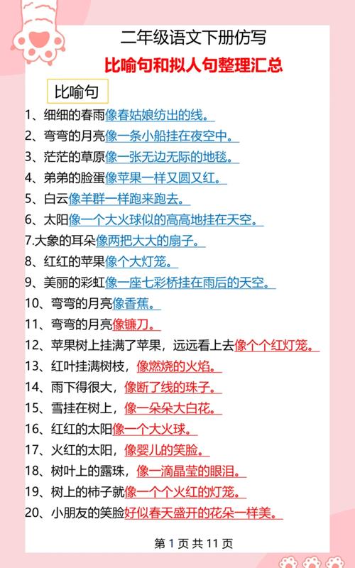 小学生优秀作文拟人句修改对比示例
