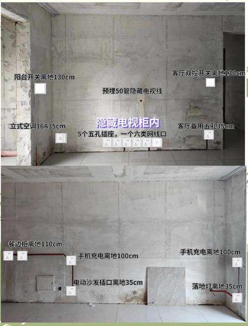 家装客厅墙面插座布局实拍