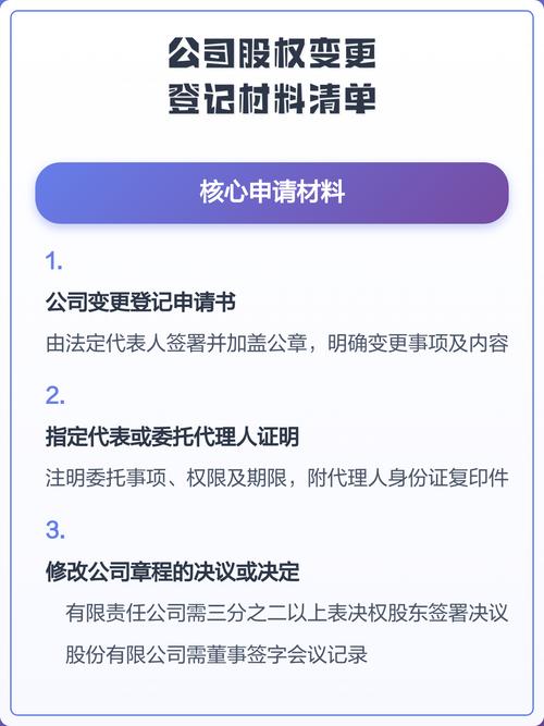 有限责任公司股权工商变更登记材料清单