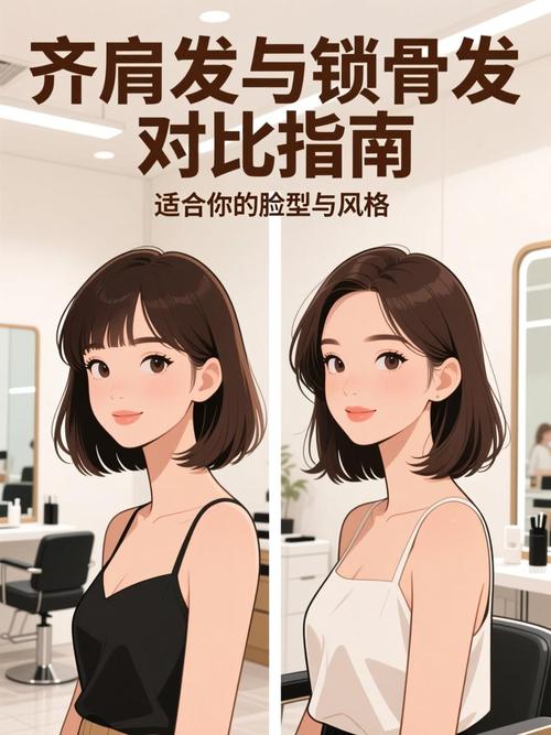 方脸错误齐肩发对比示意图