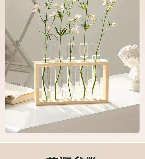 小户型墙面试管花瓶装饰图