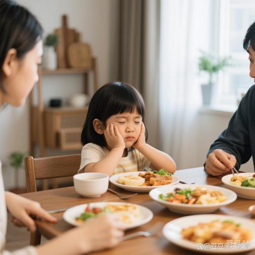 家庭餐桌孩子挑食真实场景