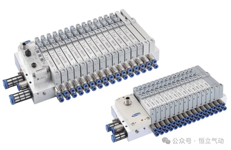自动化生产线旁侧安装的阀岛实物图