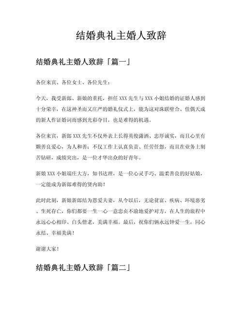 婚礼主婚人上台准备致辞