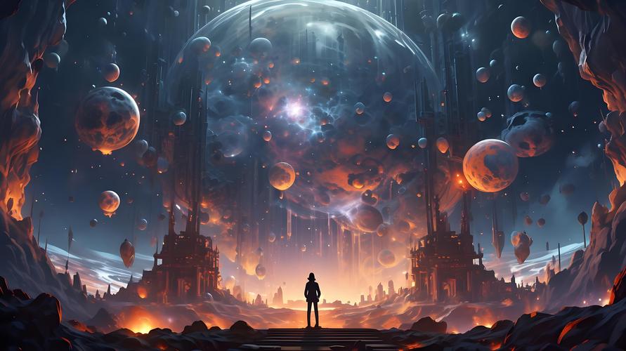 元宇宙虚拟世界概念场景高清渲染
