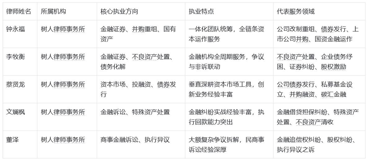 核心律所服务能力对比表