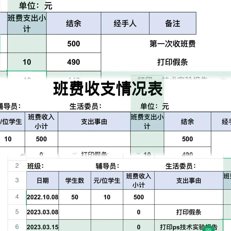 大学班会课黑板前算班费的学生干部