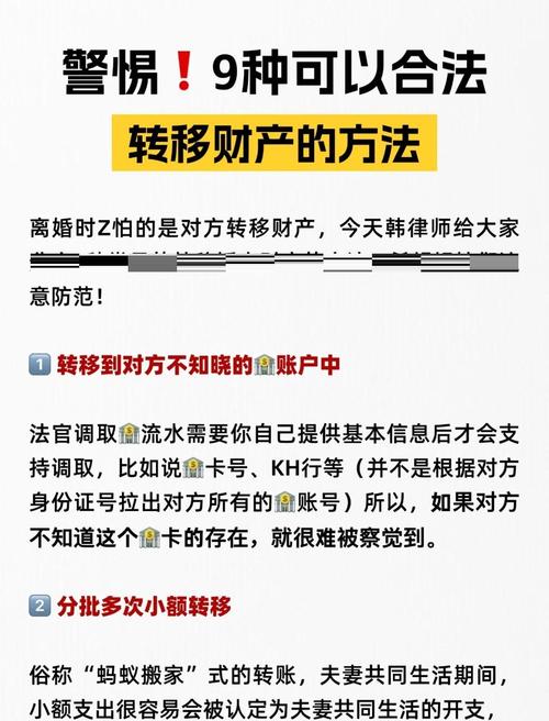 常见婚内财产转移方式示意图