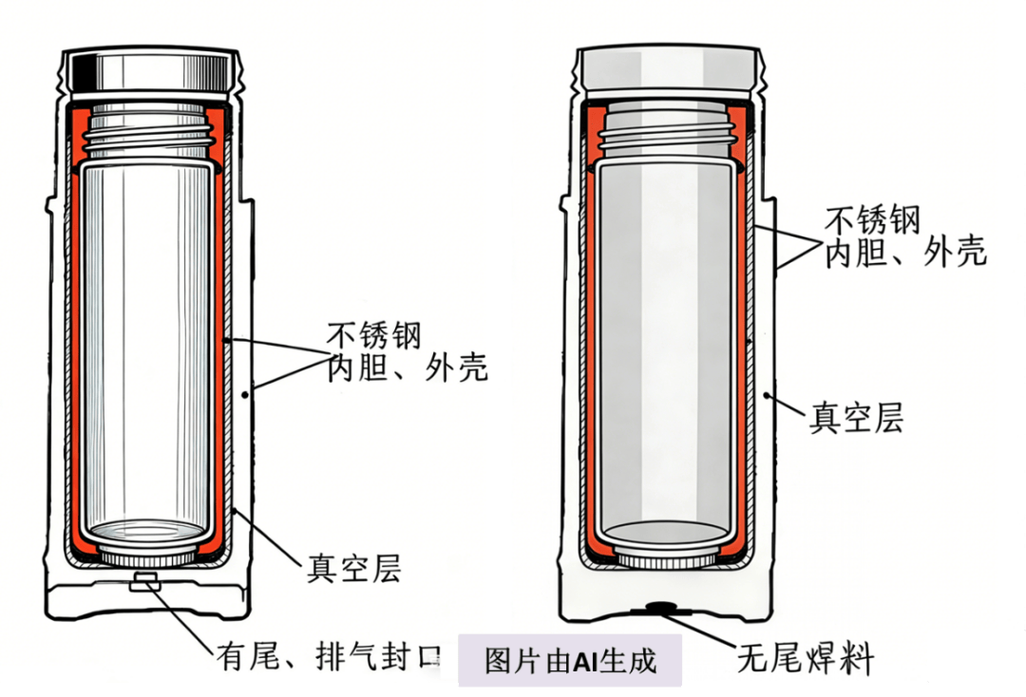 便携保温水杯内部结构解剖图