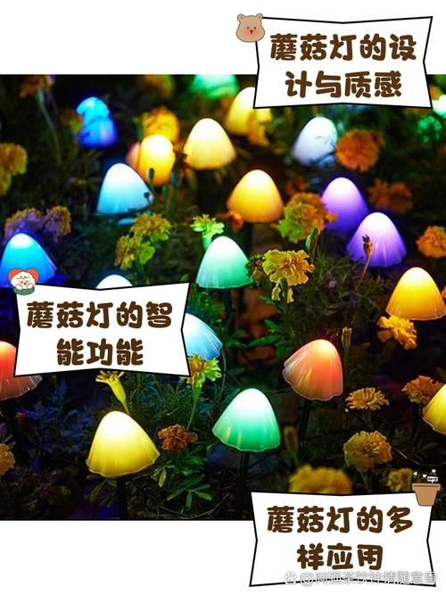 阳台蘑菇暖光小夜灯 多肉植物 放松角落