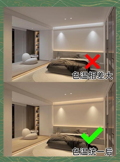 客厅沙发背景墙不同色温照明效果对比测试