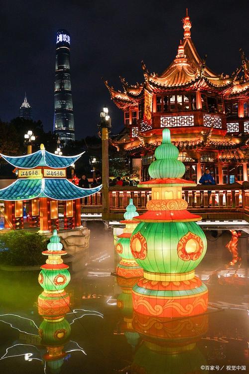 豫园九曲桥夜景