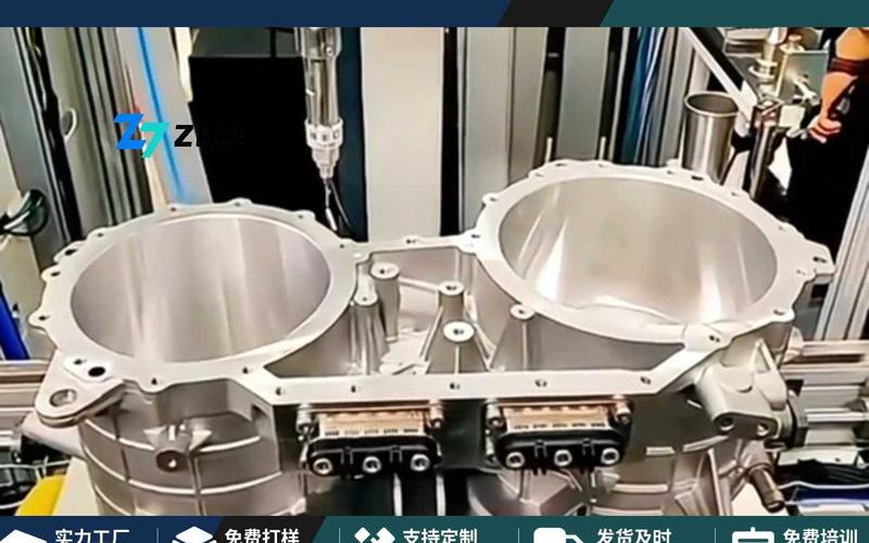 新能源汽车电机壳钻孔加工现场
