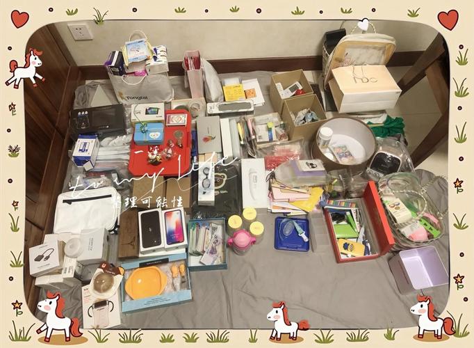 分类整理完毕的日常出门随身物品摆放实拍