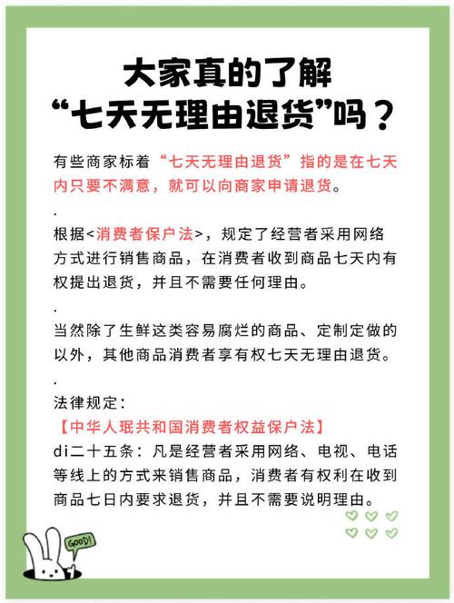 消费者七天无理由退货常见误区科普海报