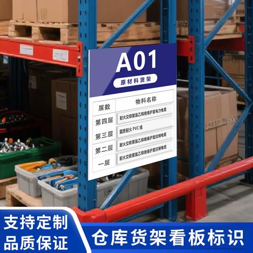工厂设备备件库房货架分类管理标识