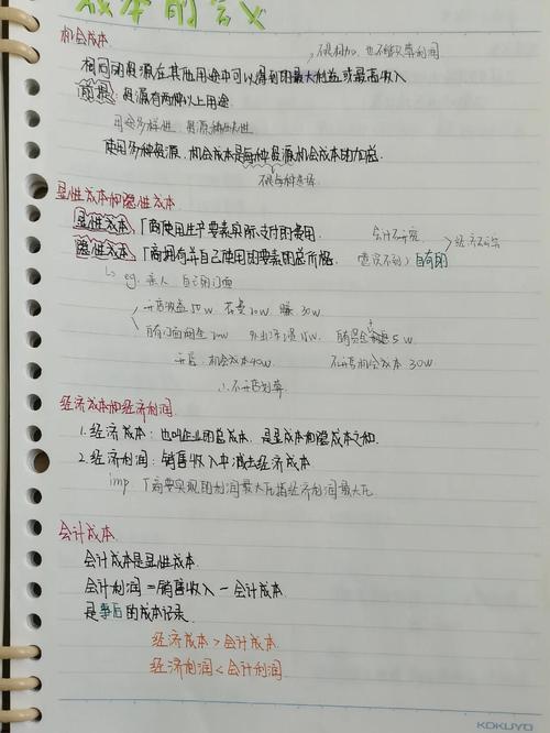 个人择业隐性成本对比手写笔记