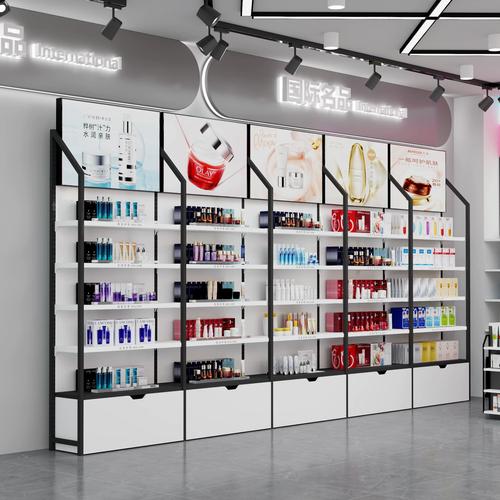 线下美妆集合店国货美妆品牌陈列货架