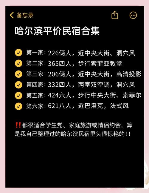 哈尔滨民宿ROI对比表
