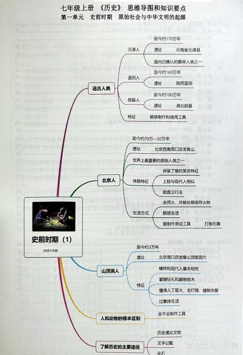 中学生运用思维导图记忆历史知识点场景