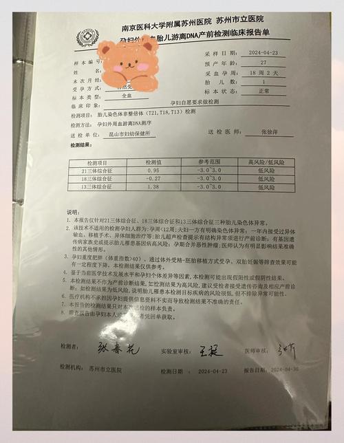 无创产检胎儿游离DNA测序结果分析界面