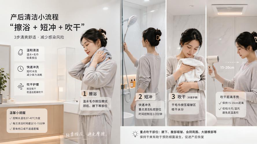 月子期妈妈用温水分装壶洗脸的真实场景
